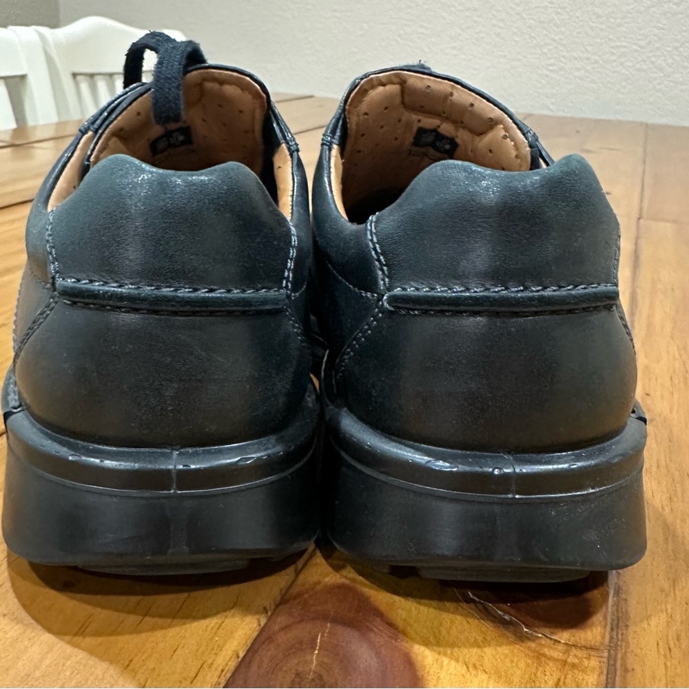 Ecco Black Leather Oxfords Excellent Preowned Condition Sz 10 US 43 EU - Picture 5 of 12